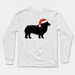 Christmas Corgi in Santa Hat Long Sleeve T-Shirt